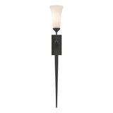 Hubbardton Forge 2001 Black Opal Glass (GG) Sweeping Taper Sconce
