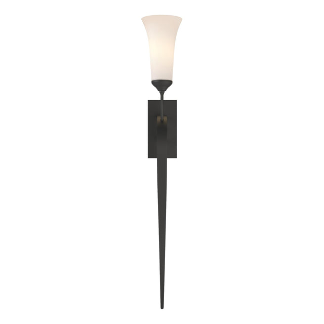 Hubbardton Forge 2001 Black Opal Glass (GG) Sweeping Taper Sconce