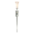 Hubbardton Forge 2001 Vintage Platinum Opal Glass (GG) Sweeping Taper Sconce
