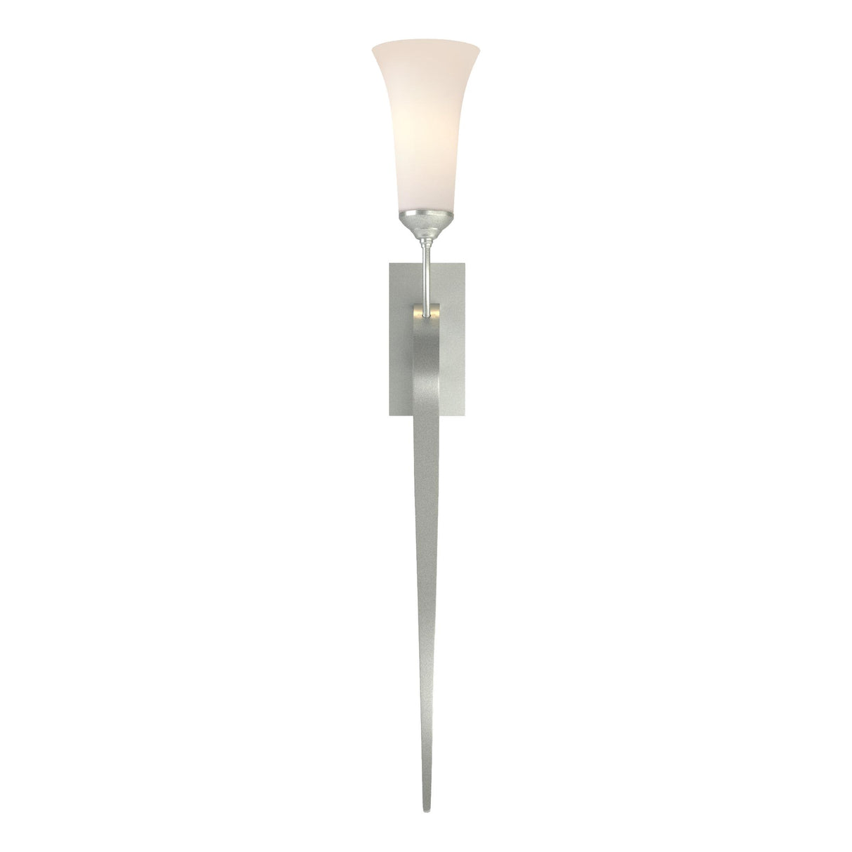 Hubbardton Forge 2001 Vintage Platinum Opal Glass (GG) Sweeping Taper Sconce