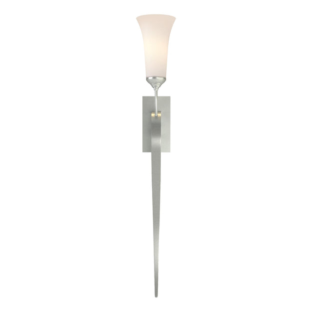 Hubbardton Forge 2001 Vintage Platinum Opal Glass (GG) Sweeping Taper Sconce