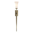 Hubbardton Forge 2001 Soft Gold Opal Glass (GG) Sweeping Taper Sconce