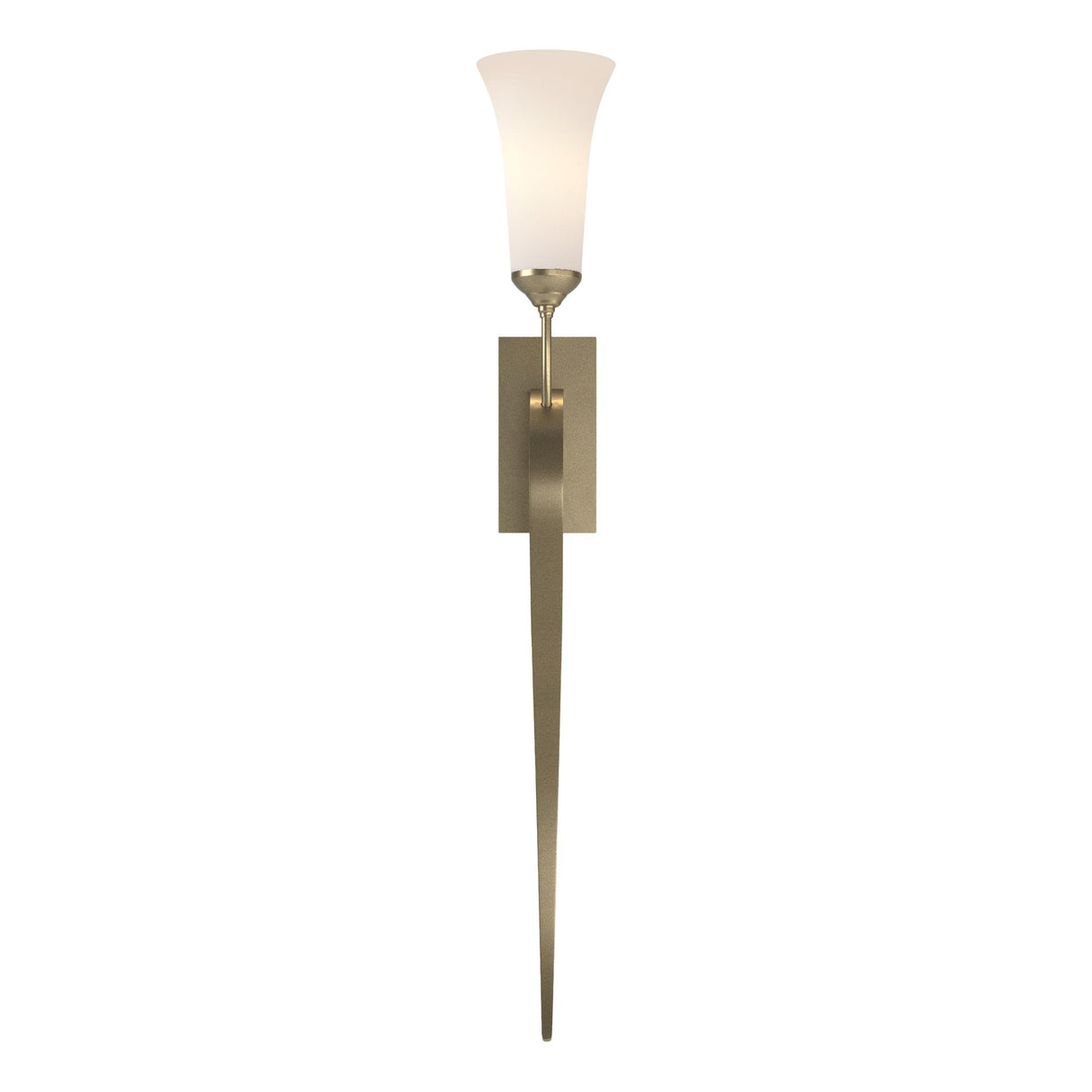 Hubbardton Forge 2001 Soft Gold Opal Glass (GG) Sweeping Taper Sconce
