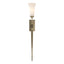 Hubbardton Forge 2001 Soft Gold Opal Glass (GG) Sweeping Taper Sconce