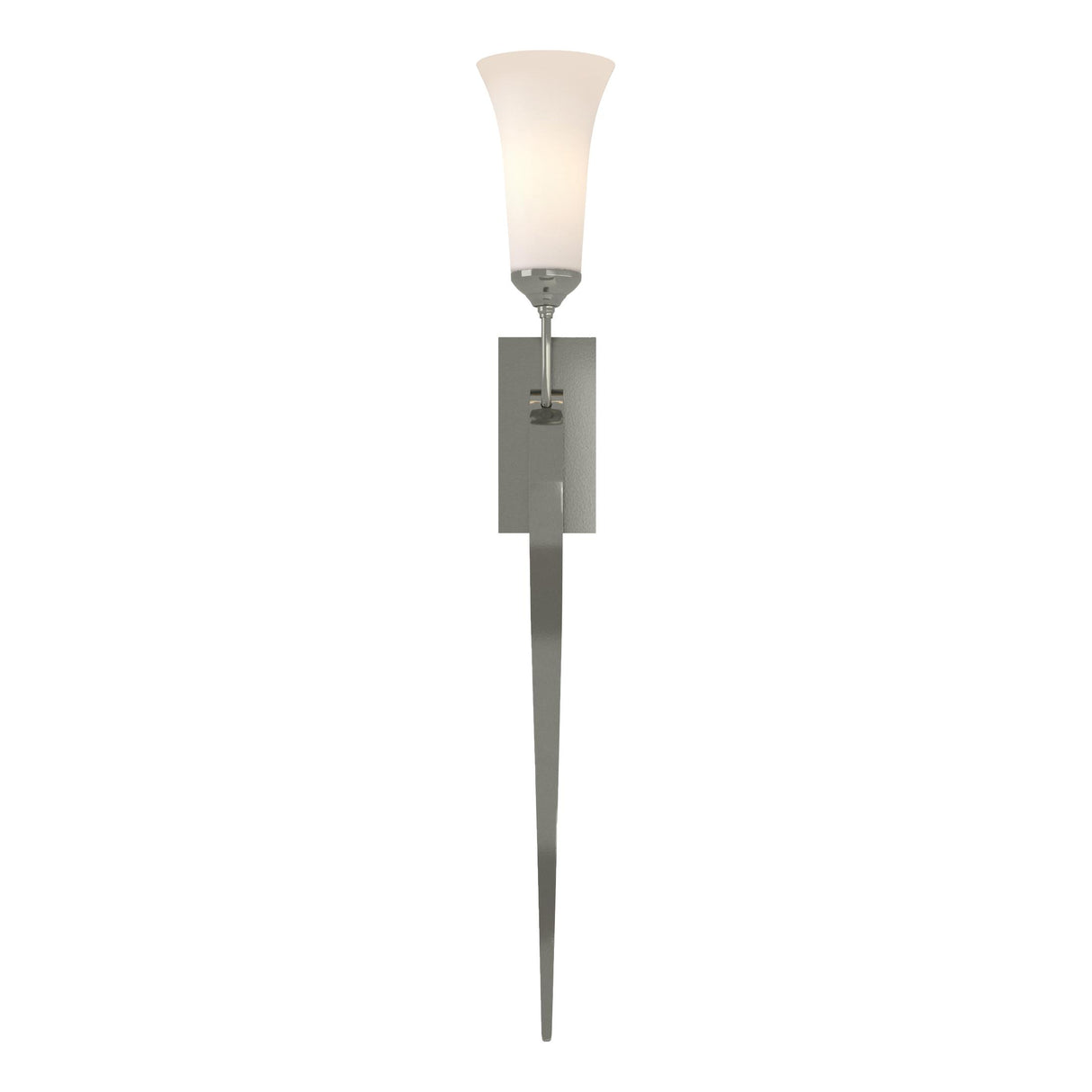 Hubbardton Forge 2001 Sterling Opal Glass (GG) Sweeping Taper Sconce
