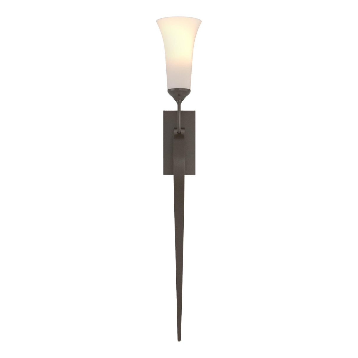 Hubbardton Forge 2001 Oil Rubbed Bronze Opal Glass (GG) Sweeping Taper Sconce