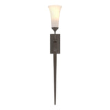 Hubbardton Forge 2001 Oil Rubbed Bronze Opal Glass (GG) Sweeping Taper Sconce