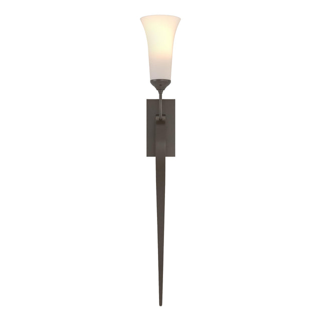 Hubbardton Forge 2001 Oil Rubbed Bronze Opal Glass (GG) Sweeping Taper Sconce