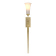 Hubbardton Forge 2001 Modern Brass Opal Glass (GG) Sweeping Taper Sconce