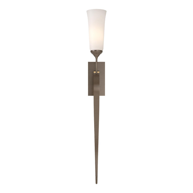 Hubbardton Forge 2012 Bronze Opal Glass (GG) Sweeping Taper ADA Sconce