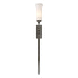 Hubbardton Forge 2012 Dark Smoke Opal Glass (GG) Sweeping Taper ADA Sconce