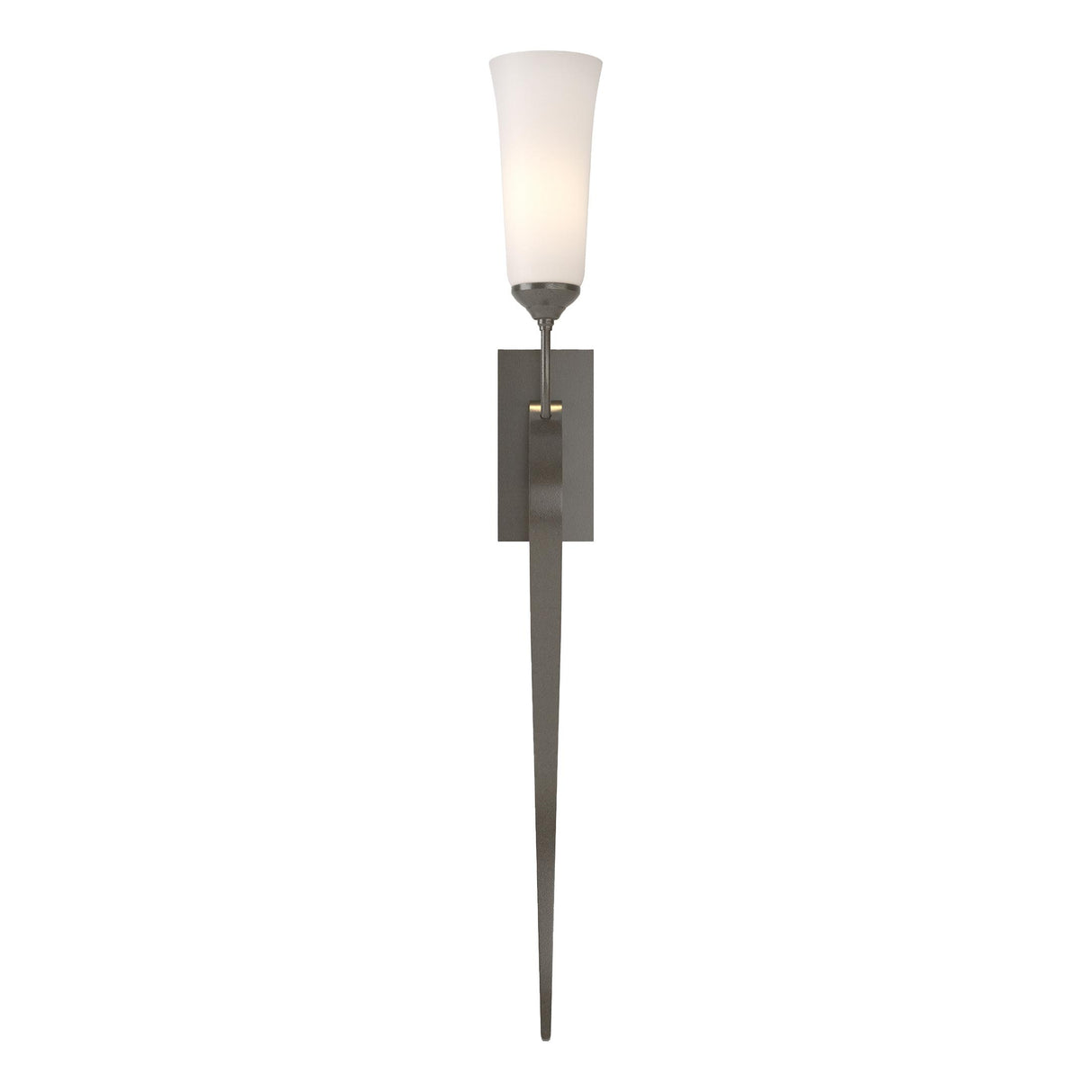 Hubbardton Forge 2012 Dark Smoke Opal Glass (GG) Sweeping Taper ADA Sconce