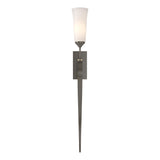 Hubbardton Forge 2012 Dark Smoke Opal Glass (GG) Sweeping Taper ADA Sconce