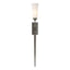 Hubbardton Forge 2012 Dark Smoke Opal Glass (GG) Sweeping Taper ADA Sconce