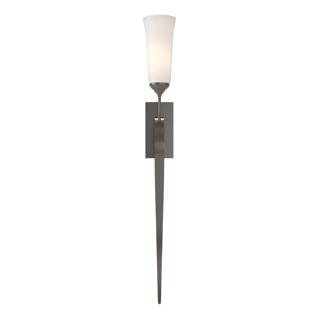 Hubbardton Forge 2012 Dark Smoke Opal Glass (GG) Sweeping Taper ADA Sconce