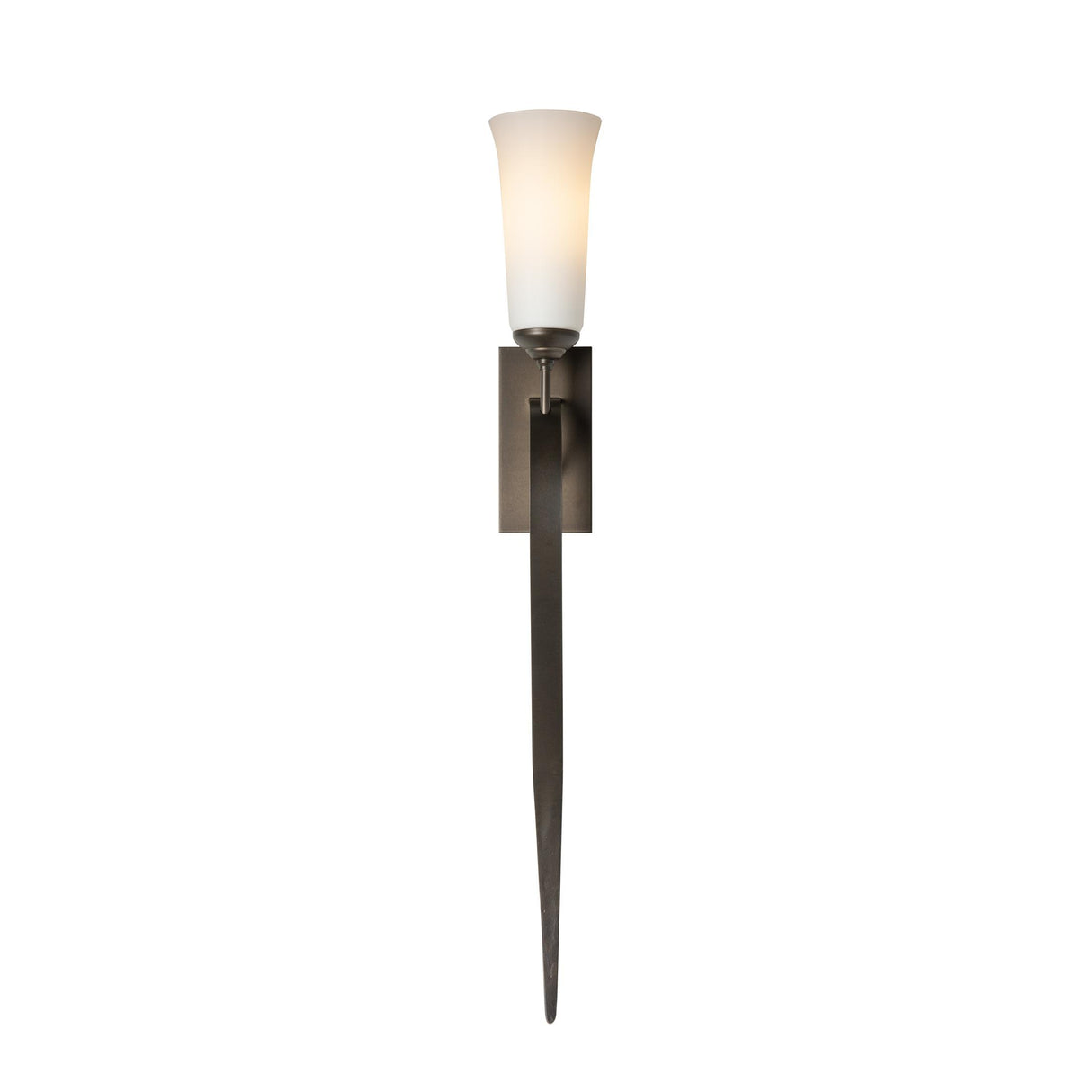 Hubbardton Forge 2012 Dark Smoke Opal Glass (GG) Sweeping Taper ADA Sconce