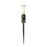 Hubbardton Forge 2012 Dark Smoke Opal Glass (GG) Sweeping Taper ADA Sconce