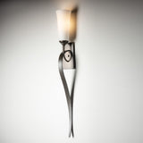 Hubbardton Forge 2012 Dark Smoke Opal Glass (GG) Sweeping Taper ADA Sconce
