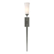 Hubbardton Forge 2012 Natural Iron Opal Glass (GG) Sweeping Taper ADA Sconce