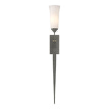Hubbardton Forge 2012 Natural Iron Opal Glass (GG) Sweeping Taper ADA Sconce