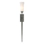 Hubbardton Forge 2012 Natural Iron Opal Glass (GG) Sweeping Taper ADA Sconce