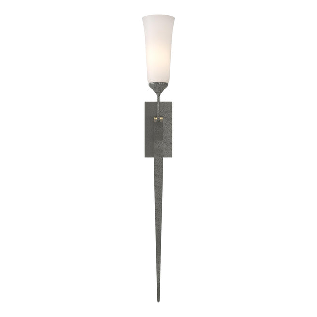 Hubbardton Forge 2012 Natural Iron Opal Glass (GG) Sweeping Taper ADA Sconce