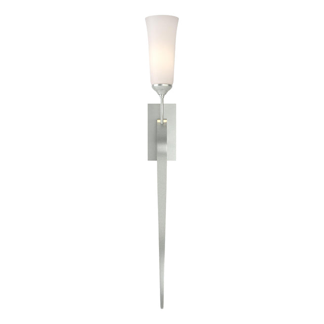 Hubbardton Forge 2012 Vintage Platinum Opal Glass (GG) Sweeping Taper ADA Sconce