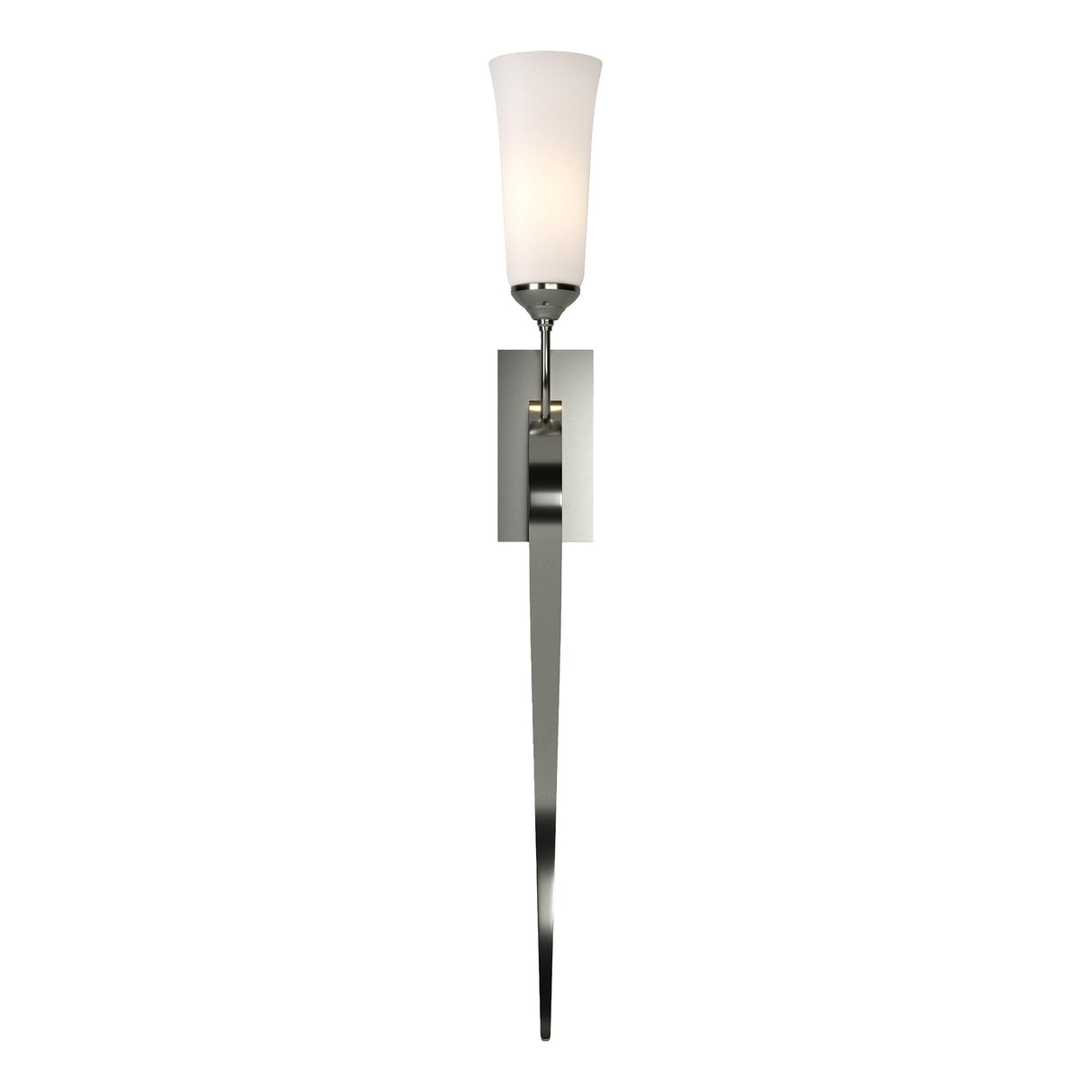 Hubbardton Forge 2012 Sterling Opal Glass (GG) Sweeping Taper ADA Sconce