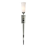 Hubbardton Forge 2012 Sterling Opal Glass (GG) Sweeping Taper ADA Sconce