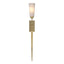 Hubbardton Forge 2012 Modern Brass Opal Glass (GG) Sweeping Taper ADA Sconce