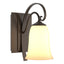 Hubbardton Forge 2003 Bronze Opal Glass (GG) Scroll Sconce