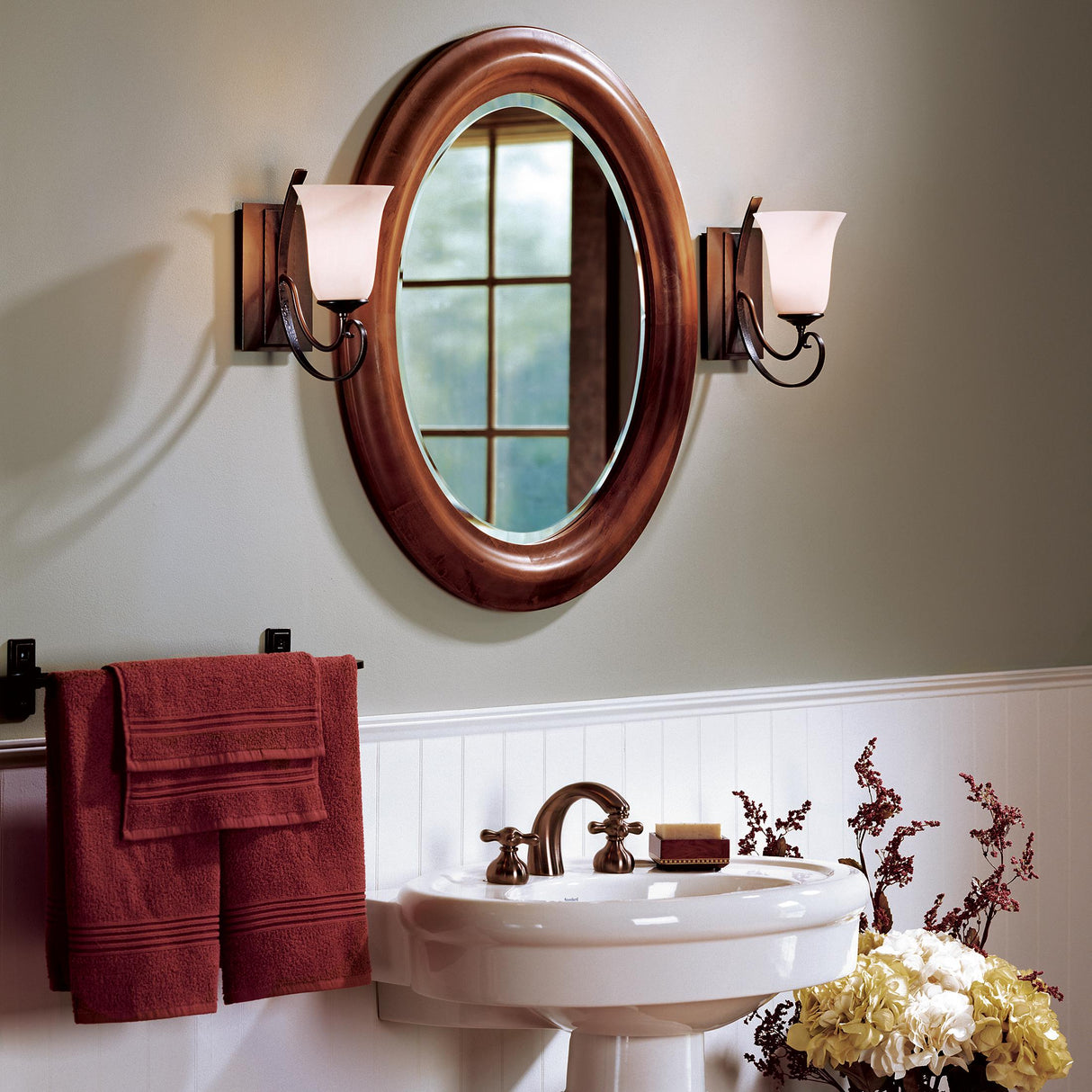 Hubbardton Forge 2003 Bronze Opal Glass (GG) Scroll Sconce