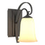 Hubbardton Forge 2003 Natural Iron Opal Glass (GG) Scroll Sconce