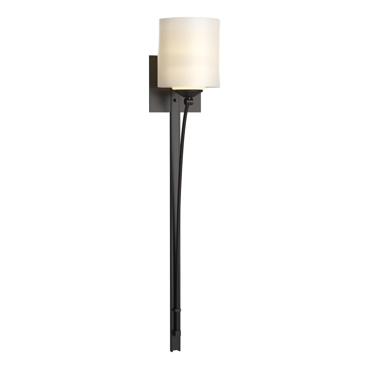 Hubbardton Forge 2008 Oil Rubbed Bronze Opal Glass (GG) Formae Contemporary 1 Light Sconce