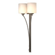 Hubbardton Forge 2008 Dark Smoke Opal Glass (GG) Formae Contemporary 2 Light Sconce