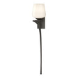 Hubbardton Forge 2010 Dark Smoke Opal Glass (GG) Left Antasia Single Glass 1 Light Sconce