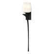 Hubbardton Forge 2010 Black Opal Glass (GG) Left Antasia Single Glass 1 Light Sconce