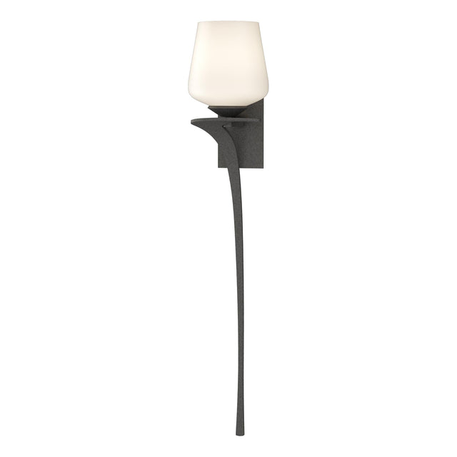 Hubbardton Forge 2010 Natural Iron Opal Glass (GG) Left Antasia Single Glass 1 Light Sconce