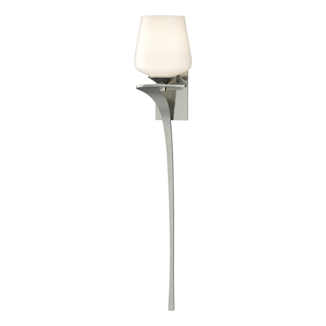 Hubbardton Forge 2010 Sterling Opal Glass (GG) Left Antasia Single Glass 1 Light Sconce