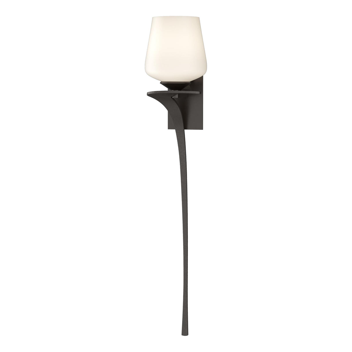 Hubbardton Forge 2010 Oil Rubbed Bronze Opal Glass (GG) Left Antasia Single Glass 1 Light Sconce
