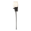 Hubbardton Forge 2010 Oil Rubbed Bronze Opal Glass (GG) Left Antasia Single Glass 1 Light Sconce