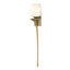 Hubbardton Forge 2010 Modern Brass Opal Glass (GG) Left Antasia Single Glass 1 Light Sconce