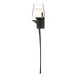 Hubbardton Forge 2010 Black Clear Glass with Opal Diffuser (ZU) Left Antasia Double Glass 1 Light Sconce