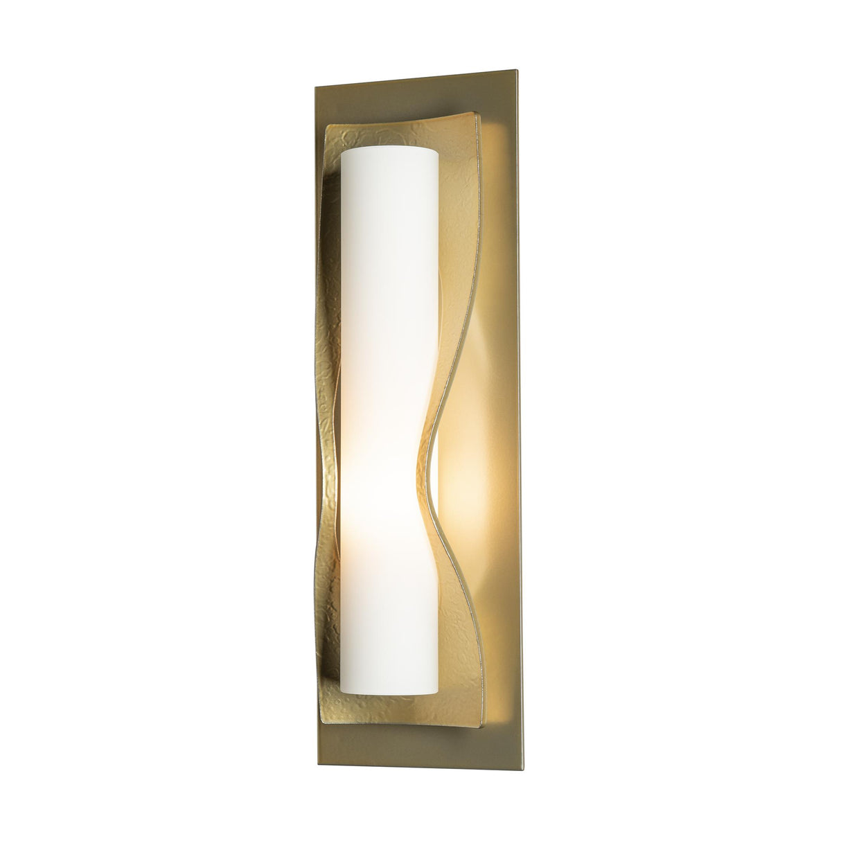 Hubbardton Forge 2011 Modern Brass Opal Glass (GG) Dune Sconce