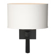Hubbardton Forge 2010 Black Natural Anna Shade (SF) Beacon Hall Oval Drum Shade Sconce