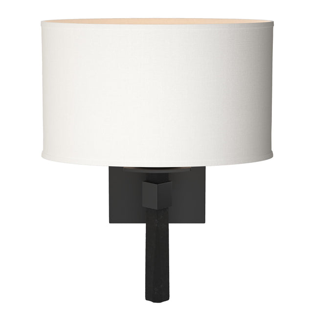 Hubbardton Forge 2010 Black Natural Anna Shade (SF) Beacon Hall Oval Drum Shade Sconce