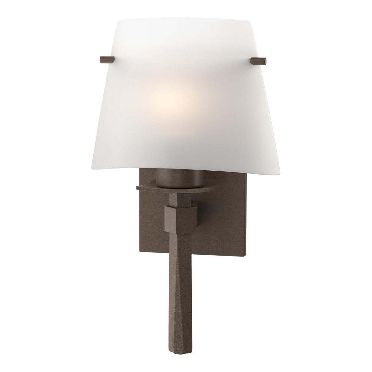 Hubbardton Forge 2010 Bronze Opal Glass (GG) Beacon Hall Half Cone Glass Sconce