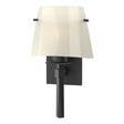 Hubbardton Forge 2010 Black Ivory Art Glass (CC) Beacon Hall Half Cone Glass Sconce
