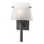 Hubbardton Forge 2010 Natural Iron Opal Glass (GG) Beacon Hall Half Cone Glass Sconce
