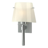 Hubbardton Forge 2010 Vintage Platinum Ivory Art Glass (CC) Beacon Hall Half Cone Glass Sconce